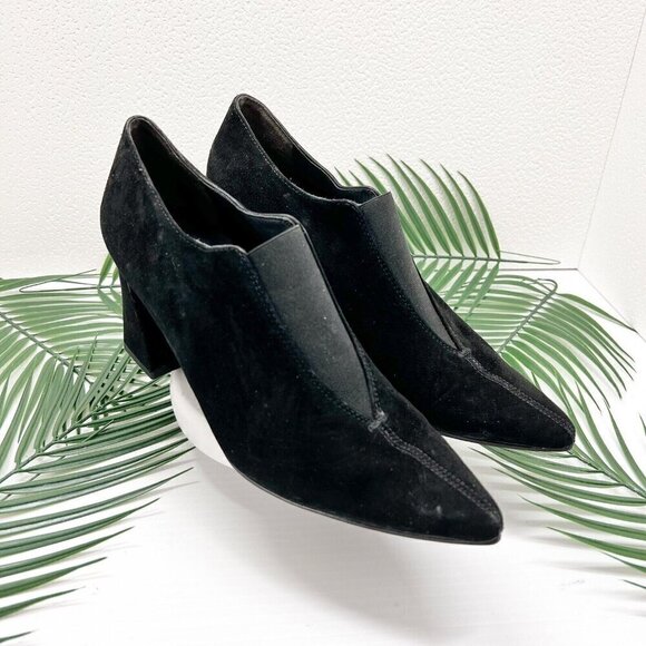 Paul Green Women's Black Suede Paul Stacia Pointed Toe Pump Heels Size 8 - Picture 3 of 13